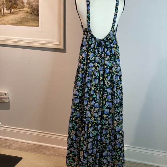 MOON RIVER Woven Printed Dress With Tied Straps Size M - Picture 6 of 11